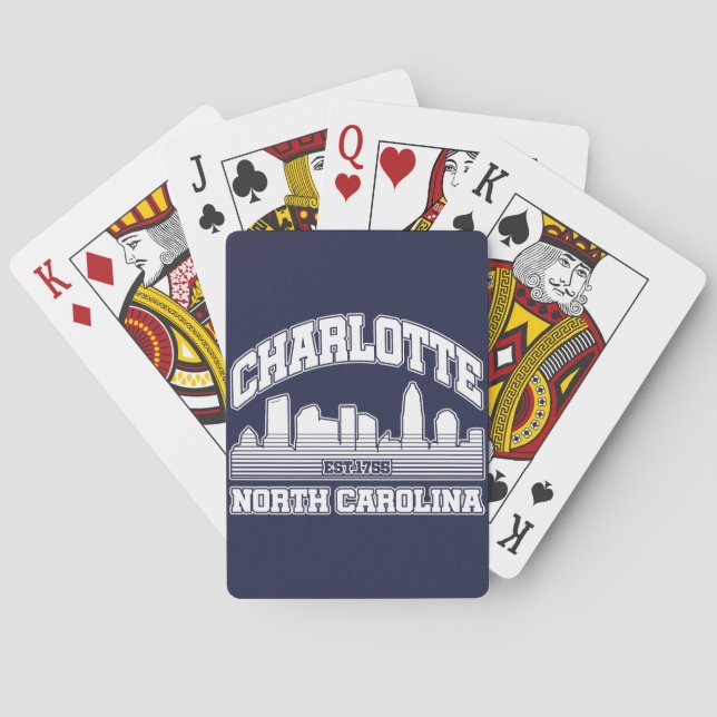 Baraja De Cartas Charlotte, Carolina del Norte (Reverso)