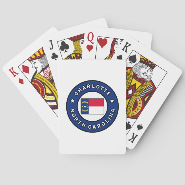 Baraja De Cartas Charlotte Carolina del Norte (Reverso)