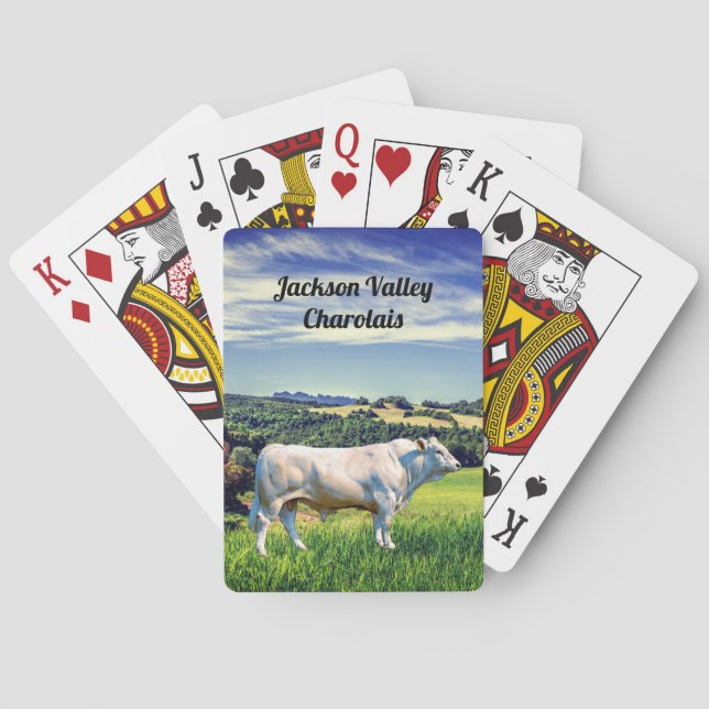 Baraja De Cartas Charolais Bull    (Reverso)