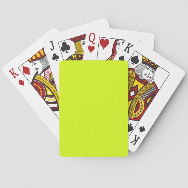 Baraja De Cartas Chartreuse Color sólido amarillo (Reverso)