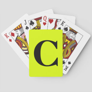 Baraja De Cartas Chartreuse Fluorescente Nombre de Monograma de Neó