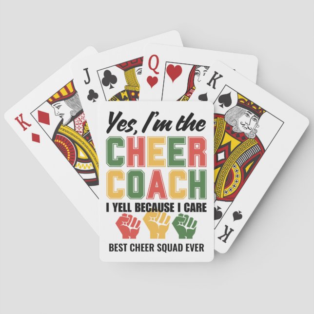 Baraja De Cartas CHEER COACH YO GRITO Porque me importa un Personal (Reverso)