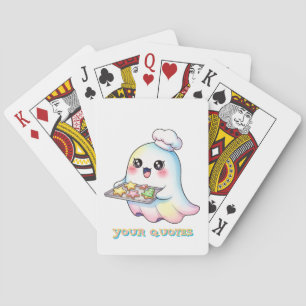 Baraja De Cartas Chef Fantasma Kawaii Con Galletas De Navidad