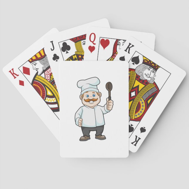 Baraja De Cartas Chef with Chef's hat & Soup spoon (Reverso)
