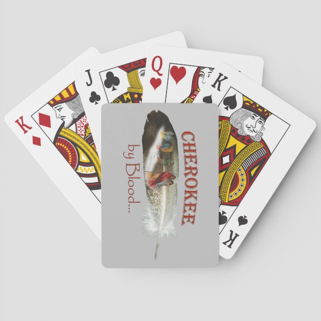 Baraja De Cartas Cherokee por sangre (Reverso)