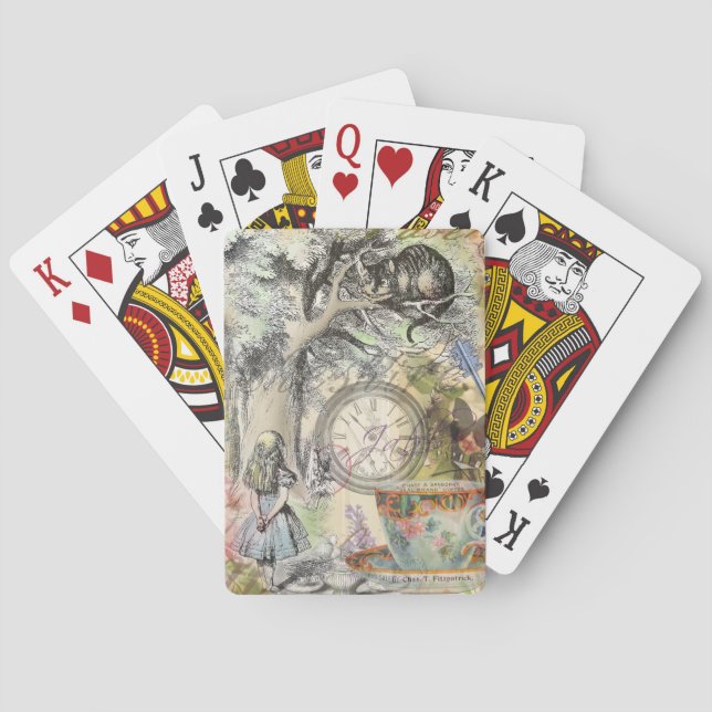 Baraja De Cartas Cheshire Cat Alice Wonderland Classic (Reverso)