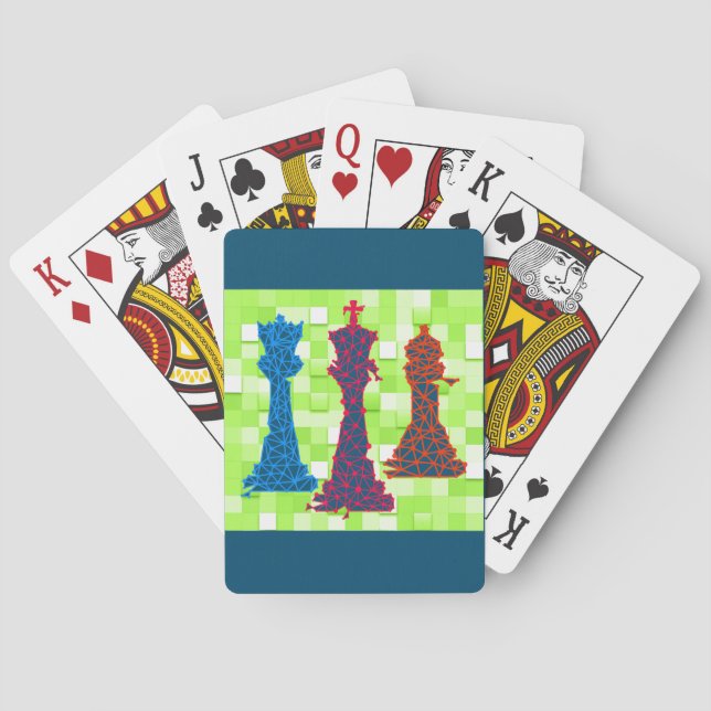 Baraja De Cartas Chess Lover | Queen King Bishop Chess (Reverso)