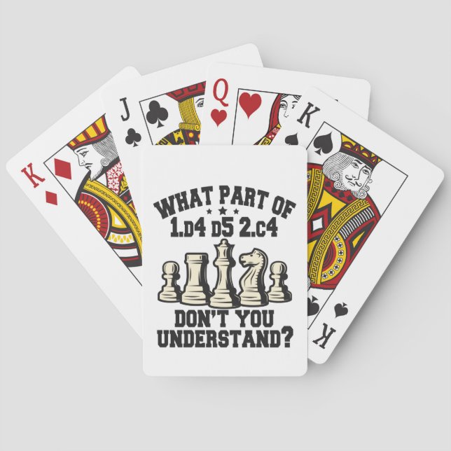 Baraja De Cartas Chess Player What Part Of Don't You understand (Reverso)