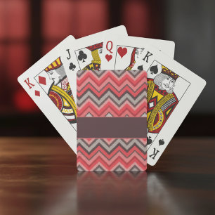 Baraja De Cartas Chevron Cálido