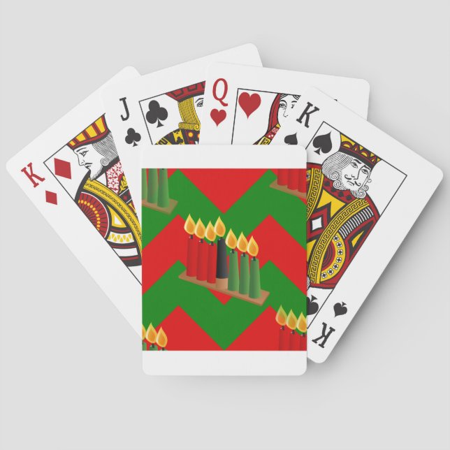 Baraja De Cartas chevron kwanzaa (Reverso)