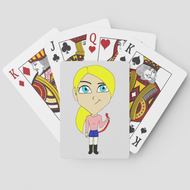 Baraja De Cartas chibi "bad" girl (Reverso)