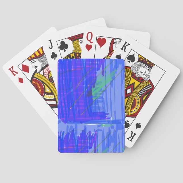 Baraja De Cartas Chic Abstract Blue (Reverso)