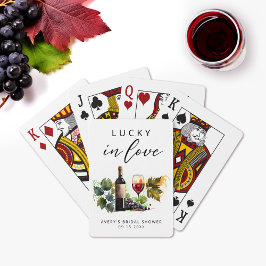 Baraja De Cartas Chic Lucky In Love Watercolor Winery 