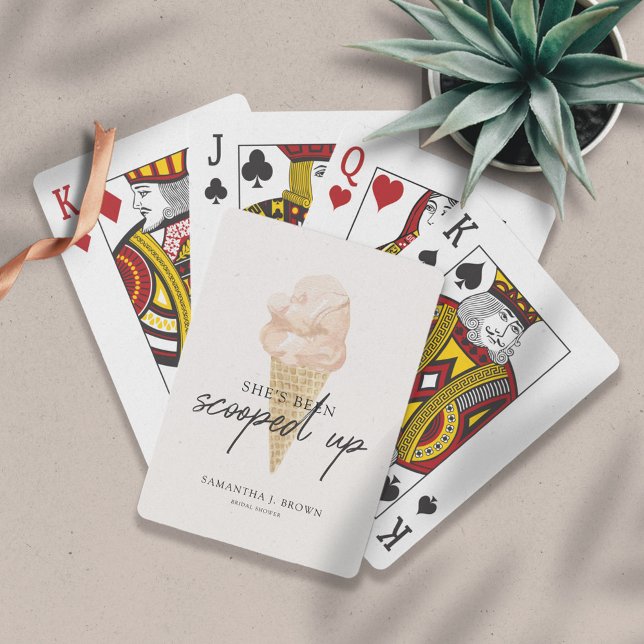 Baraja De Cartas Chic Moderna Aquarela Torta Helado Despedida de So (Subido por el creador)