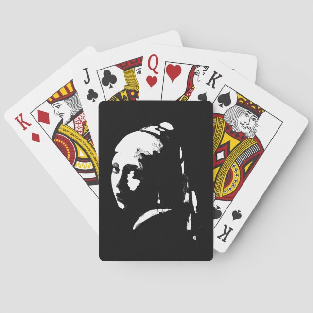 Baraja De Cartas Chica abstracto con Pearl Earring (Reverso)