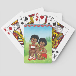 Baraja De Cartas Chica afroamericano vintage