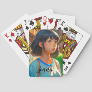 Baraja De Cartas Chica anime personalizado en la colorida artesanía