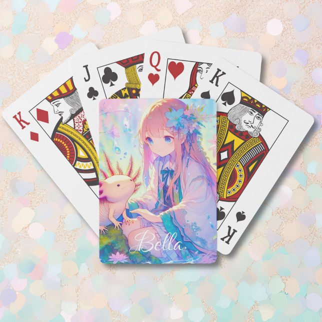 Baraja De Cartas Chica Anime personalizado y Axolotl (Subido por el creador)