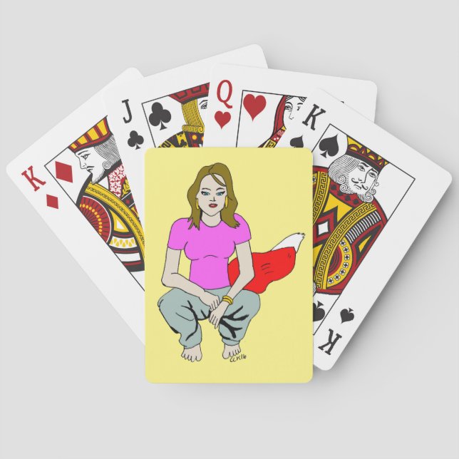 Baraja De Cartas chica astuta (Reverso)