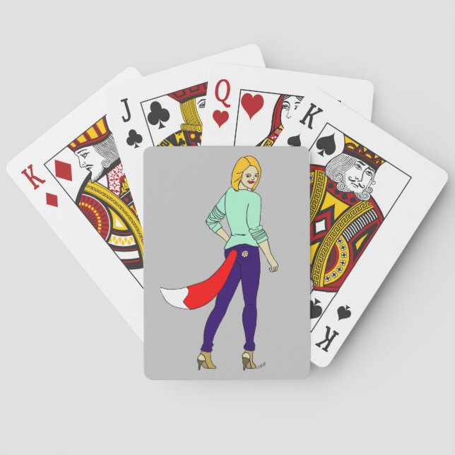 Baraja De Cartas chica astuta (Reverso)