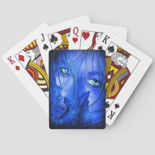 Baraja De Cartas Chica AZUL DE MIEDO OCULTO CON SKULL