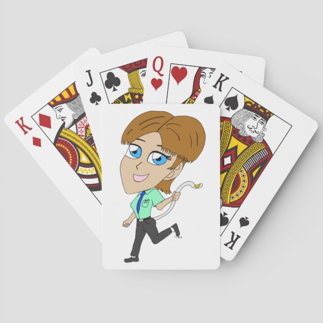 Baraja De Cartas chica chibi con cola (Reverso)