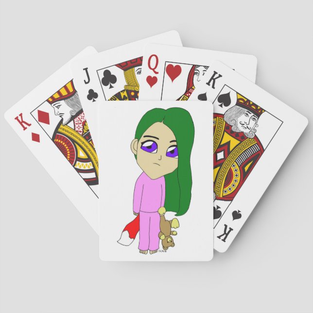 Baraja De Cartas chica chibi foxy (Reverso)