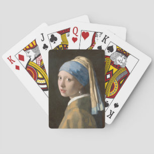 Baraja De Cartas Chica con arte Pearl Earring-Johannes Vermeer
