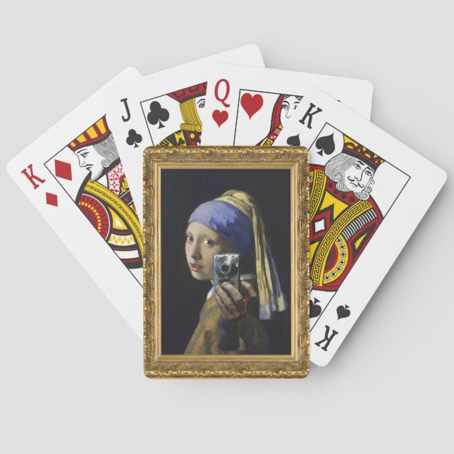Baraja De Cartas Chica con Pearl Earring - Autodisparo (Reverso)