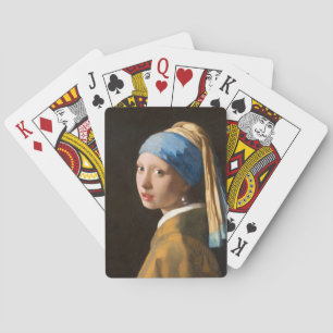 Baraja De Cartas Chica con pintura de retrato perla