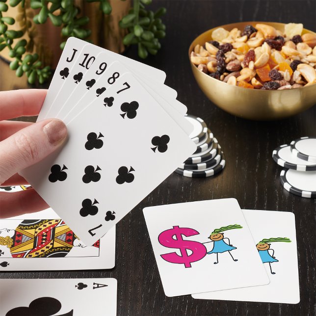Baraja De Cartas Chica Con Rótulo De Dólar (Subido por el creador)