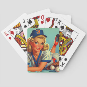 Baraja De Cartas Chica de béisbol retro