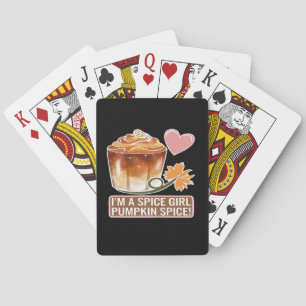 Baraja De Cartas Chica de calabaza otoño Pegatina latte