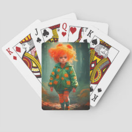 Baraja De Cartas Chica de Cute Naranja Haired