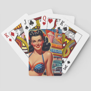 Baraja De Cartas Chica de la vieja escuela de los años 50