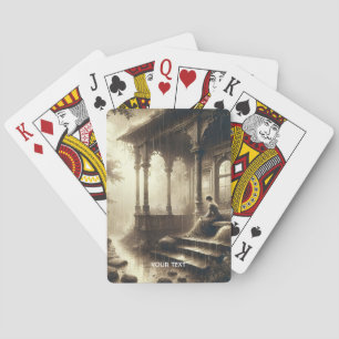 Baraja De Cartas Chica de las ruinas de lluvia suave