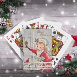 Baraja De Cartas Chica de Navidades Retro con regalo