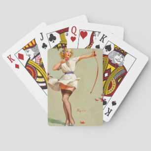 Baraja De Cartas Chica de Pin-Up de Tiro con Arco