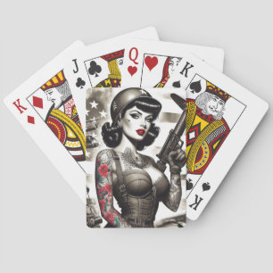 Baraja De Cartas Chica de soldados de época