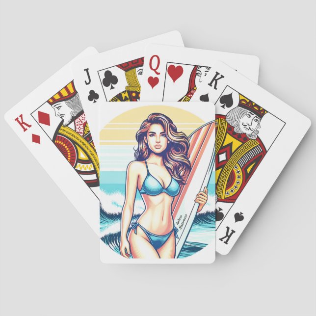 Baraja De Cartas Chica Deporte y Surf (Reverso)