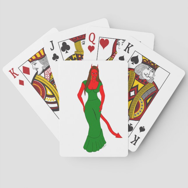 Baraja De Cartas chica diablo (Reverso)