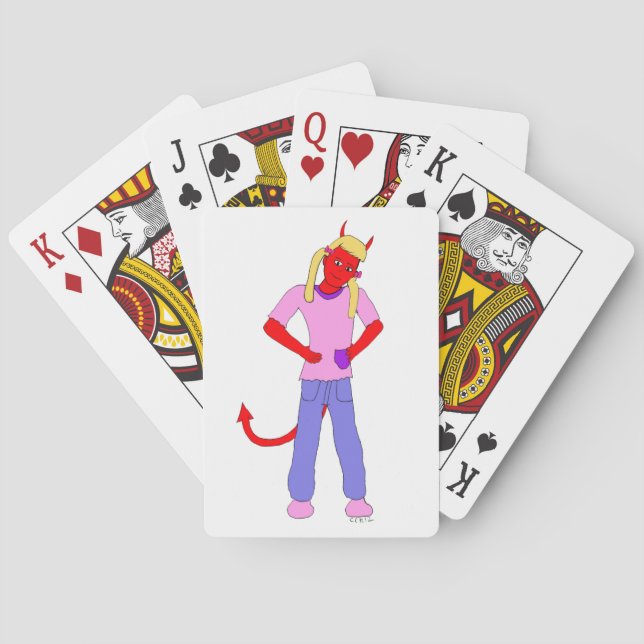Baraja De Cartas chica diablo (Reverso)
