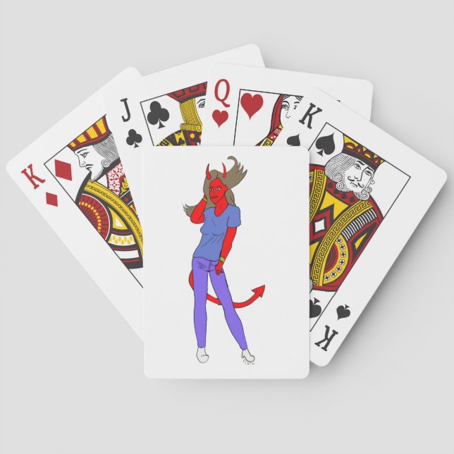 Baraja De Cartas chica diablo    (Reverso)