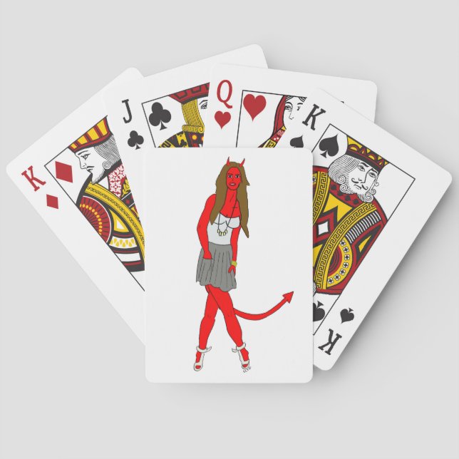 Baraja De Cartas chica diablo (Reverso)