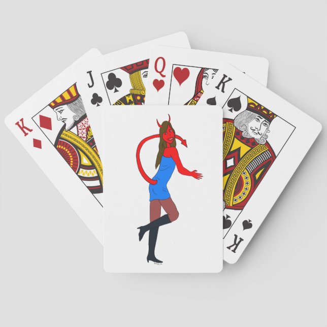 Baraja De Cartas chica diablo     (Reverso)
