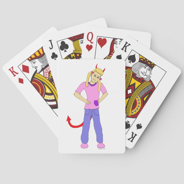 Baraja De Cartas chica diablo (Reverso)