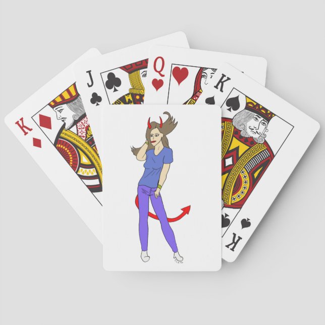 Baraja De Cartas chica diablo   (Reverso)