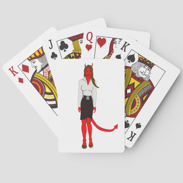 Baraja De Cartas chica diablo (Reverso)