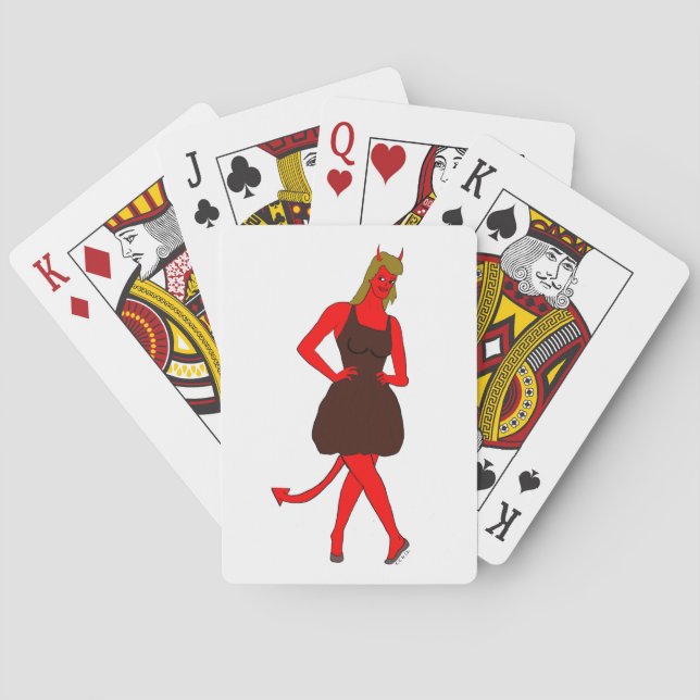 Baraja De Cartas chica diablo (Reverso)