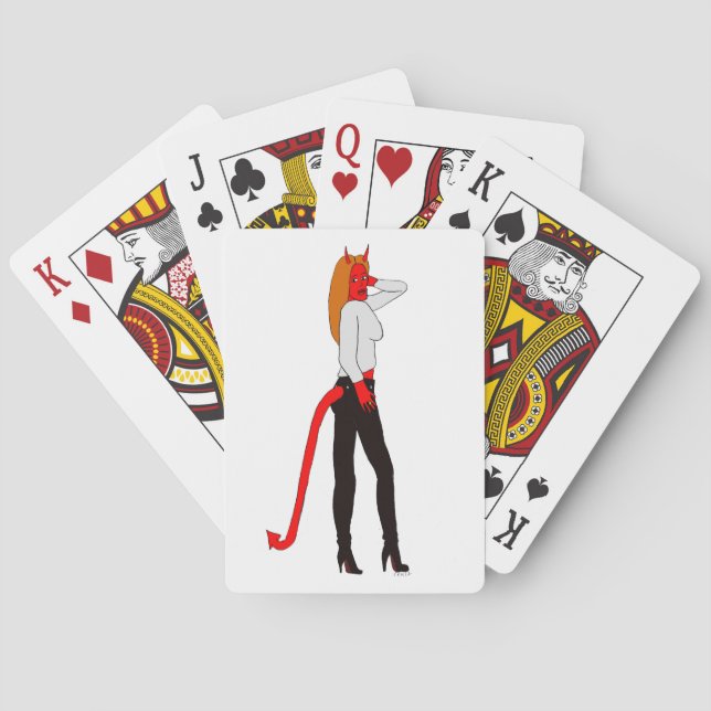 Baraja De Cartas chica diablo     (Reverso)